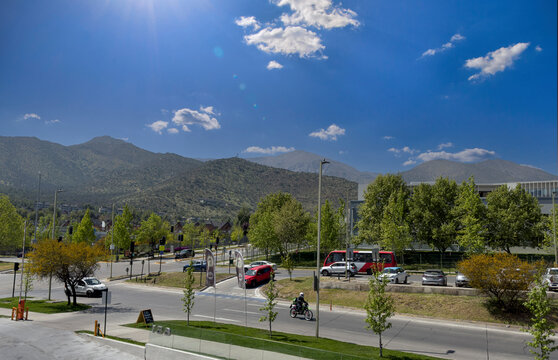 Santiago de chile, mountain neighborhood