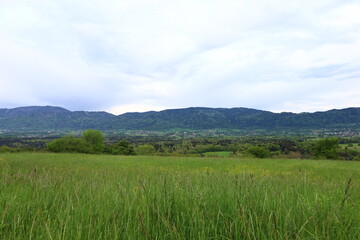 Fototapeta premium The Green Valley is a valley in the Chablais Alps, about 15 kilometres south of Thonon-les-Bains in Haute-Savoie
