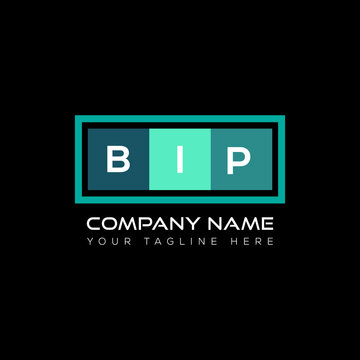 BIP letter logo design on black background. BIP creative initials letter logo concept. BIP letter design. BIP letter design on black background. BIP logo vector
