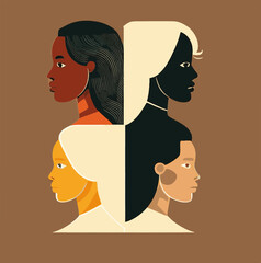 Logo, Abstract, modern , skin, style, 2d, flat, Doodle, Icon, human, diversity, Style, Scribble, Marker, tribe, Business, Marketing, Brainstorming, SKetch, Basics, Fun, Abstract, bipoc © Evamaria