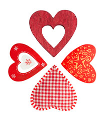 Valentine concept. Red hearts