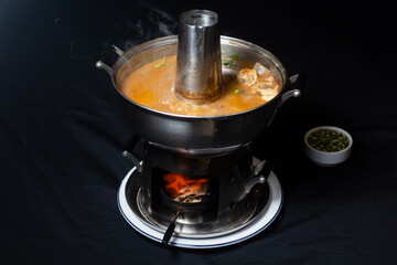 Thai Hot Pot served in dish isolated on grey background top view of indian and bangladesh food