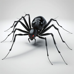 Black Widow Spider full body image with white background ultra realistic



