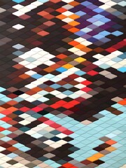 Abstract Colorful Geometrical Artwork,Abstract Graphical Art Background Texture,Modern Conceptual Art,Synthwave Aesthetic Poster Print,
3D Rendering
