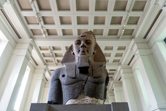 The British Museum. Statue of Ramesses II, the &lsquo;Younger Memnon&rsquo;. From the Ramesseum, Thebes, Egypt, 19th Dynasty. Part of colossal statue of Ramesses from Ramesseum.
