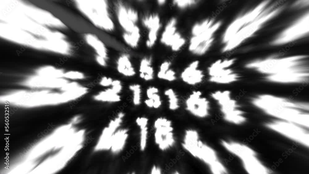 Aufkleber glowing virtual numbers for game code. motion. glowing numbers appearing in creepy virtual stream. a