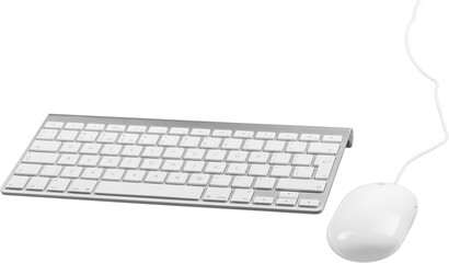 White Computer  Keyboard - Mouse