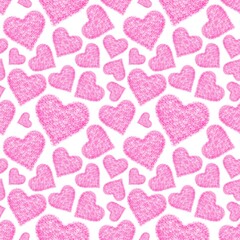 Seamless pattern hearts on Valentine’s Day