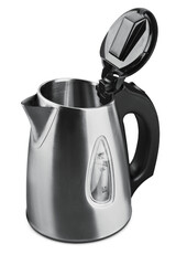Metal electric kettle with boiling water