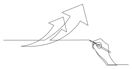 hand drawing business concept sketch of arrow 1 - PNG image with transparent background