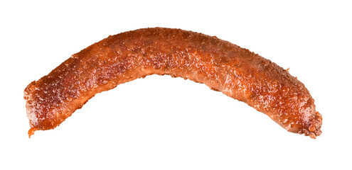 Tasty hot fried sausages with herbs