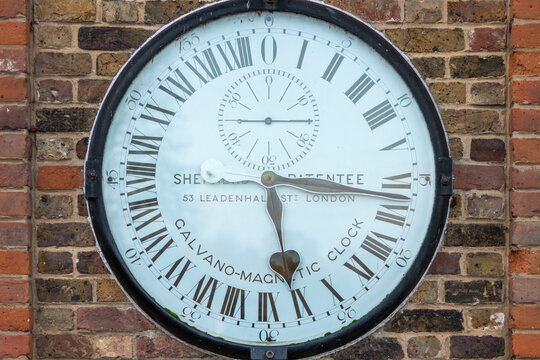 Close up of the Shepherd Gate Clock in Greenwich