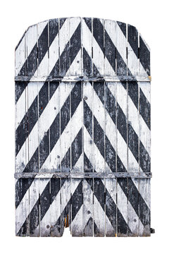 Striped white and black old door texture