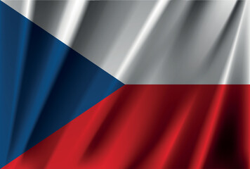 Official national czechoslovakia flag vector - obrazy, fototapety, plakaty