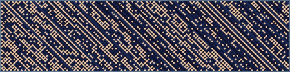 Multicolor truchet tiling connections illustration