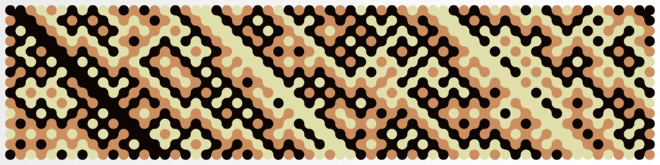 Multicolor truchet tiling connections illustration