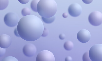 Abstract 3d background design, pastel colored spheres