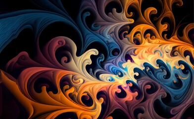 Abstract multicolored palette texture motion paint background swirling colors
generative ai