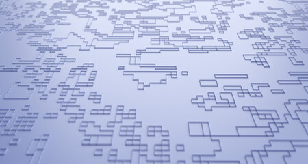 Abstract 3d render, high technology background design