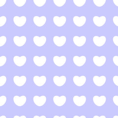 Simple romantic vector seamless pattern with hearts. 