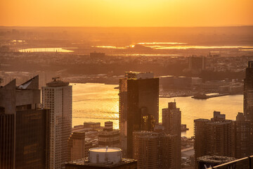Sunset over new York