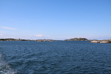 Traveling by boat in the Gothenburg archipelago, Sweden