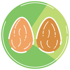 Isolated colored nut icon Flat design Vector