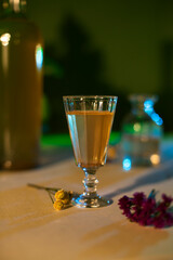glass of alcohol