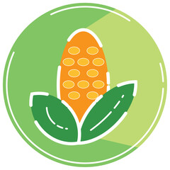 Isolated colored corn icon Flat design Vector