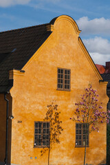 old house in the old town with magnolia
