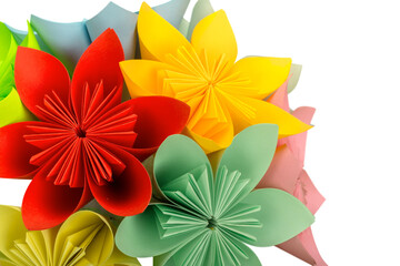Colorful art flower exotic origami