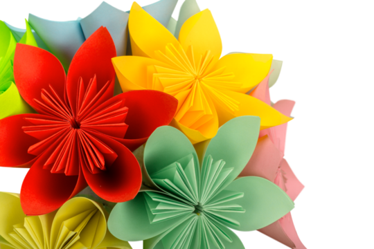 Colorful art flower exotic origami