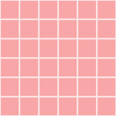 Fototapeta na wymiar Seamless white checkered grid pattern. Cute pink square pattern. White graph grids on pink paper for education, wallpaper, notebook Endless print. 
