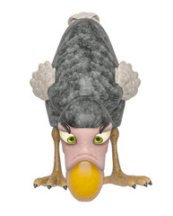 dodo cartoon is in eat pose on front view © DM7