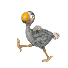 dodo cartoon is running up © DM7