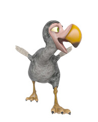dodo cartoon is happy and walking around © DM7