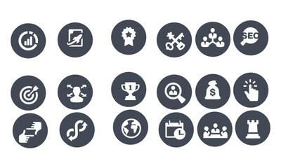 Corporate Business vector symbols and icons vector design 