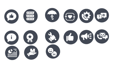 customer Relationship Management Icon Set vector design 