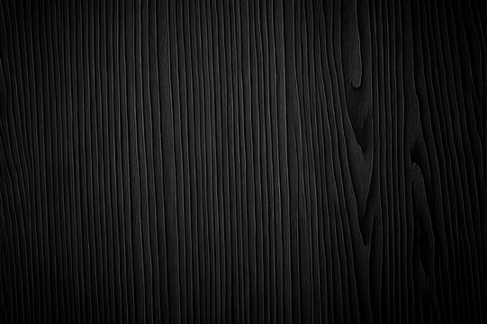 black 3d texture of wenge wood, dark background, large fibers