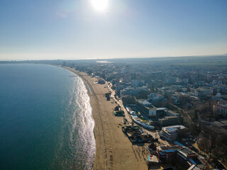 Aerial view of resort of Sunny Beach, Bulgaria