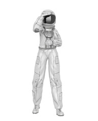 astronaut girl is blibded