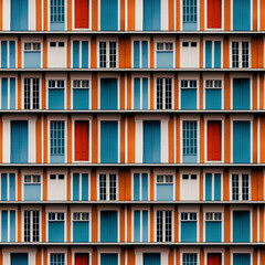 Fototapeta premium sameless pattern background of windows of a building