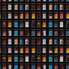 sameless pattern background of windows of a building