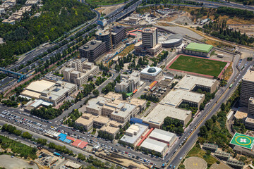 Aerial view of Iran University of Medical Sciences in Tehran, capital of Iran.