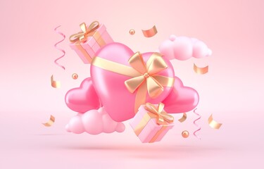 Valentine's Day Gift. 3D Illustration