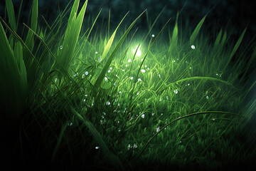 green grass. Generative AI