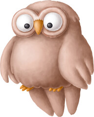 Owl cartoon character