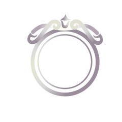 Thin silver frames. Shine metallic frame, decorative banner