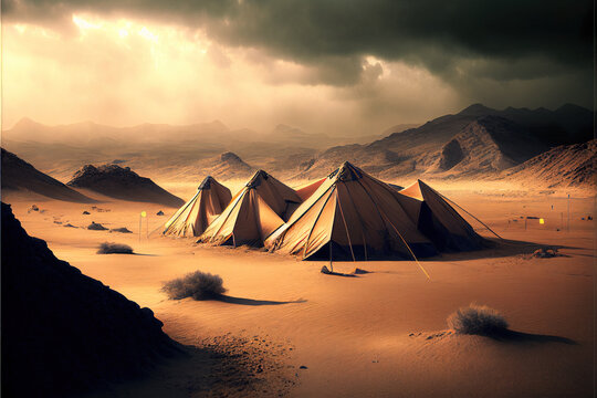 Sandsturm in der W&uuml;ste, ai generated