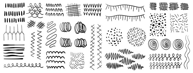 Abstract Elements handwork vector, lines and dots